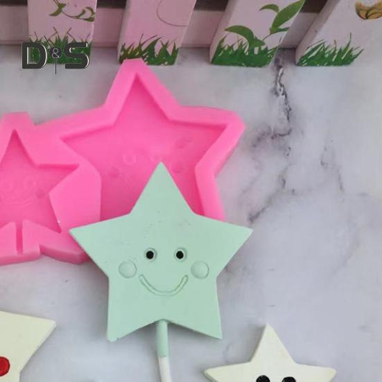 Žáruvzdorná forma na čokoládu Snadné čištění Silikonová forma na lízátko ve tvaru hvězdy