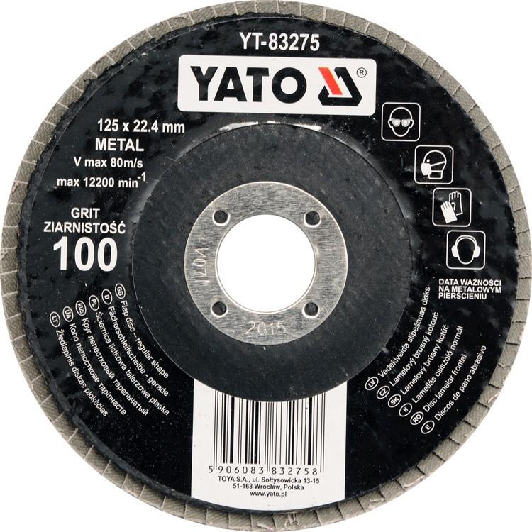 Flat flap grinding wheel 125mm p100 YT-83275 YATO