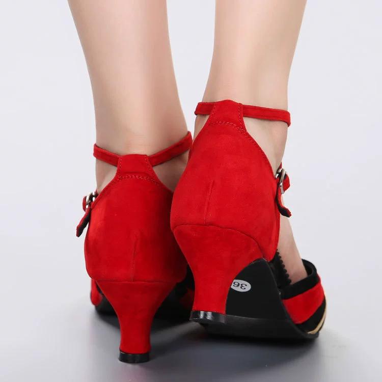 Damskie modne buty do tańca, miękkie, oddychające, lekkie, profesjonalne buty do tańca z paskiem na kostkę, buty do występów na wieczornych imprezach