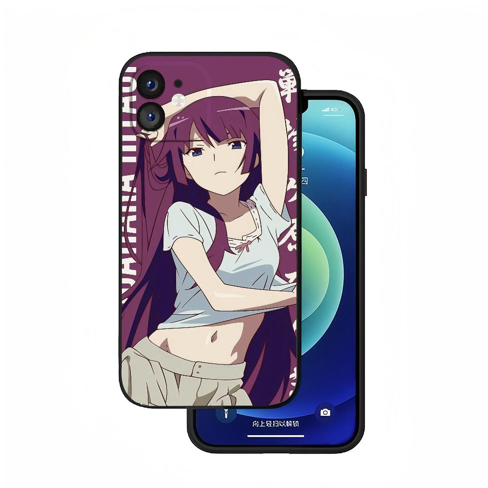 Hitagi Senjougahara Phone Case Silicone Soft For IPhone 16 15 14 13 12 11 Plus Pro Max Plus
