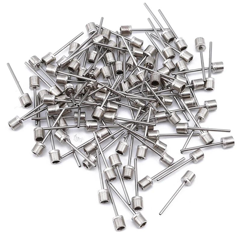 50-100PCS Sports Ball Inflating Pump Needle for Football Basketball Soccer Inflatable Air Valve Adaptor Stainless Steel Pump Pin