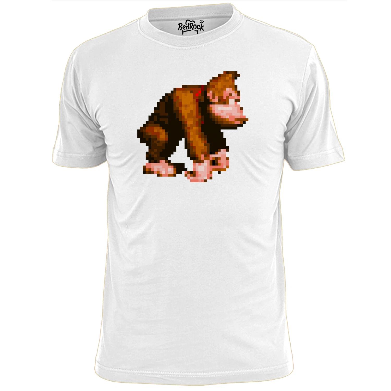 Mens Pixelated Gorilla Funny T shirt Gaming Retro Kong XL