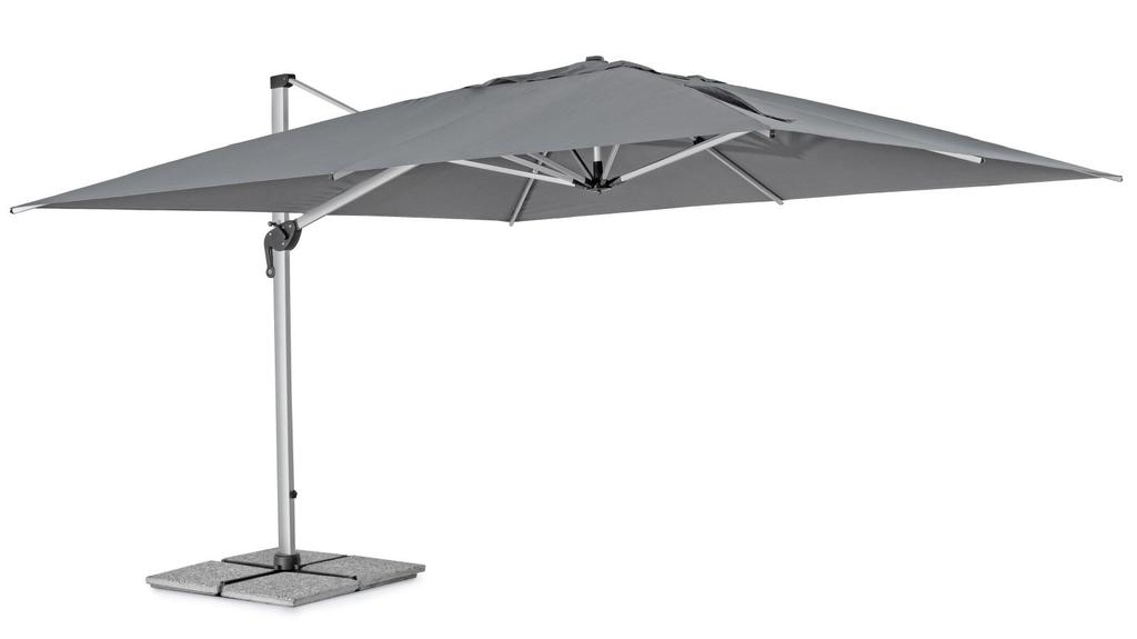 Garden Parasol 400X400Cm Bolzano Ibis Aluminum Gray