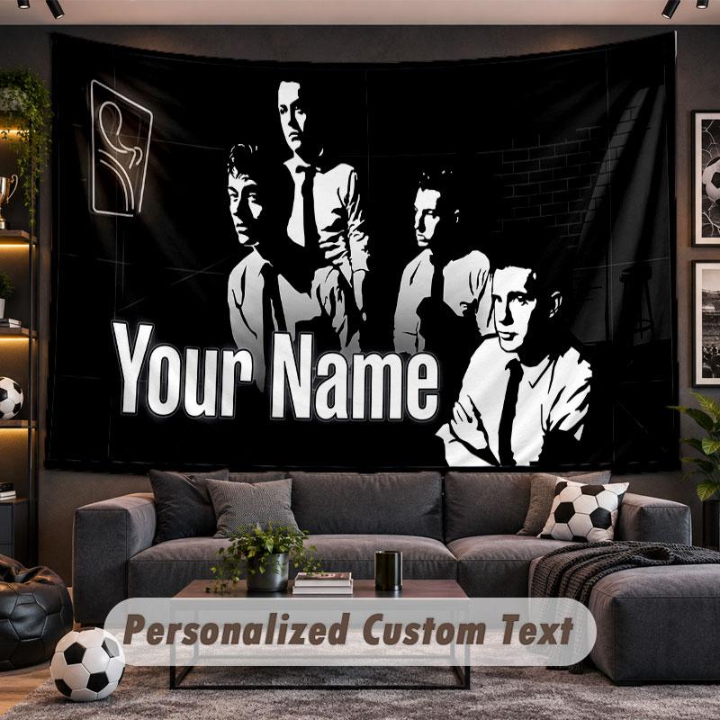 Wall Hanging Tapestry Custom NameArctic Monkeys Pattern Personalized Printed Fabric Wall Decor