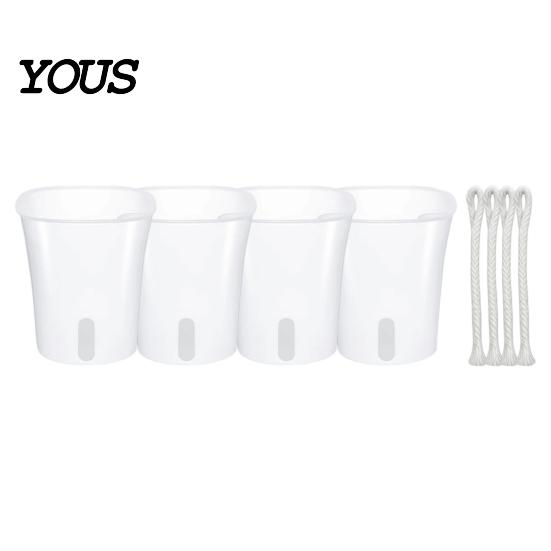 Self Watering Pots for Indoor Plants Plant Plants, Small Planters with Water Level Indicator, Clear Gardening Pothos Inner Cup, Drainage