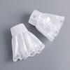 Ruffled Victorian Lace Jabot Detachable Collar Cuffs Set Accessory Set Fake Collar