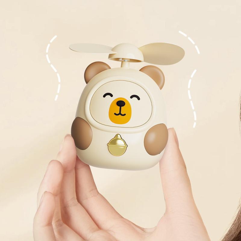 2025 New Cute Capybara Mini Portable Fan Handheld Small Fan Usb Charging 2-Speed Handheld Fan Suitable For Office Outdoor Travel
