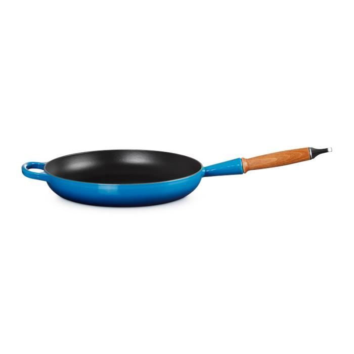 Poêle - le creuset - fonte émaillée - 28 cm - couleur azure - tous feux compatibles