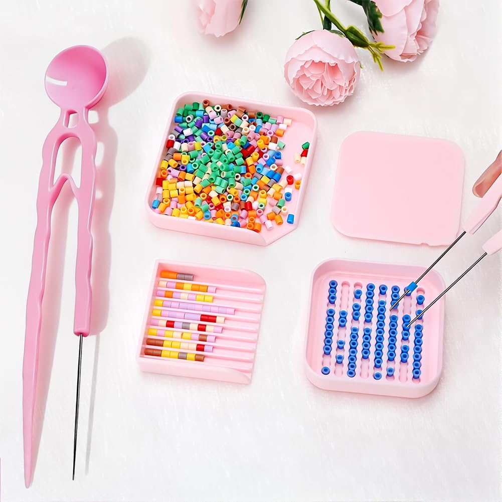 MircTuDou Perler Beads Ironing Beads Set Beads DIY Craft Kit Birthday Gift Easy for Anyone Color 24-Color 2.6mm Approx. 12,000 (6 Schemes)
