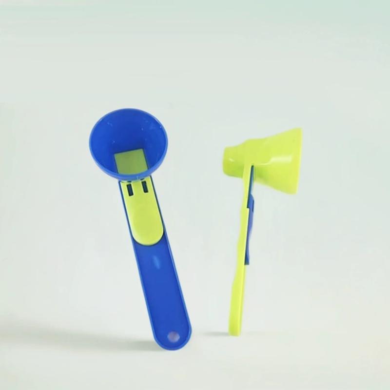 2Pcs Falling Coffee Scoop Funnel Plastic Reusable Sliding Scoop Funnel 2 In 1 Sliding Design Protein Powder Scoop Kitchen Gadget