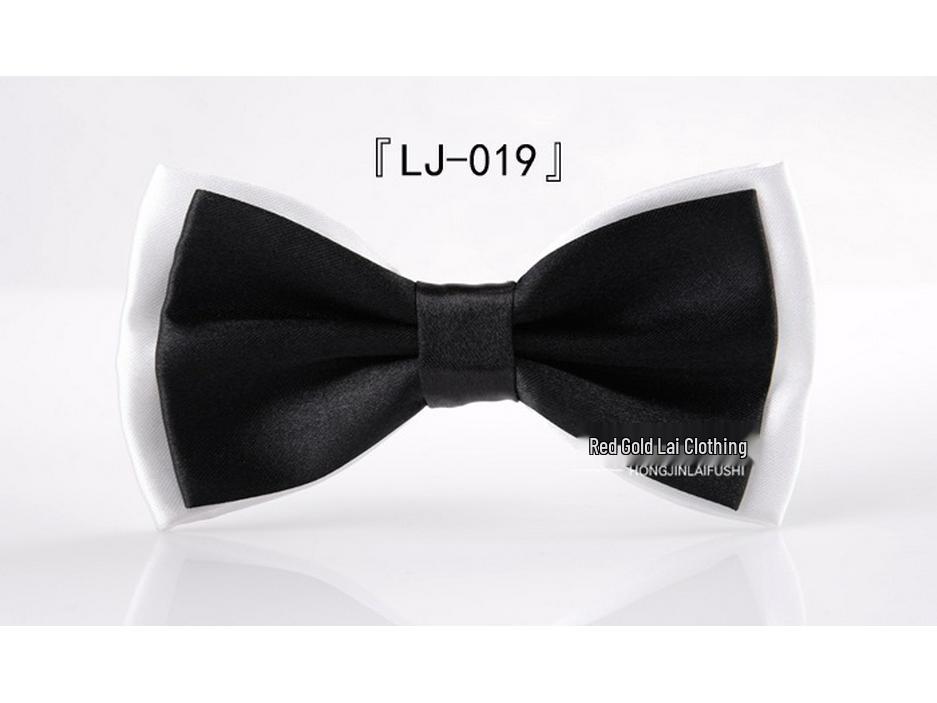 Men's Korean Style Color Block Bow Tie - Custom Business Casual & Formal Fashion Accessory
