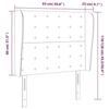 VidaXL Headboard with Ears Dark Grey 93x23x118-128 Cm Velvet3118427