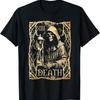Death Tarot Card Satanic Skeleton Grim Reaper Occult Horror T Shirt