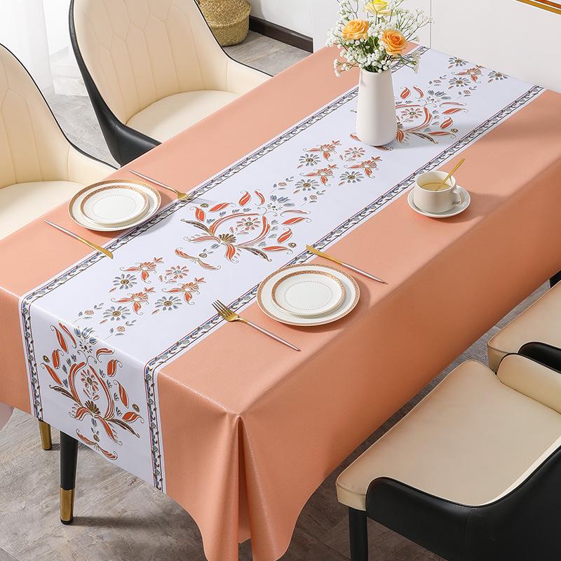Ethnic Style Tablecloth Waterproof, Oil-Proof And Anti-Scalding Leave-In Tablecloth Coffee Table Tv Cabinet Tablecloth