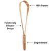 Nurpi Copper Tongue Cleaner for Adults | Fights Bad Breath Oral Care | Single Handel- Pack of 1