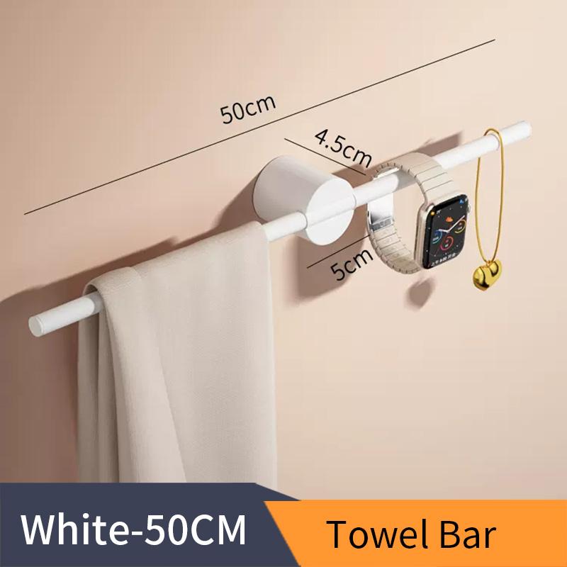 Black Towel Holder Aluminium Alloy Bathroom Towel Hanger Waterproof Towel Bar SS Gold Rack Shelf Accessories 811783