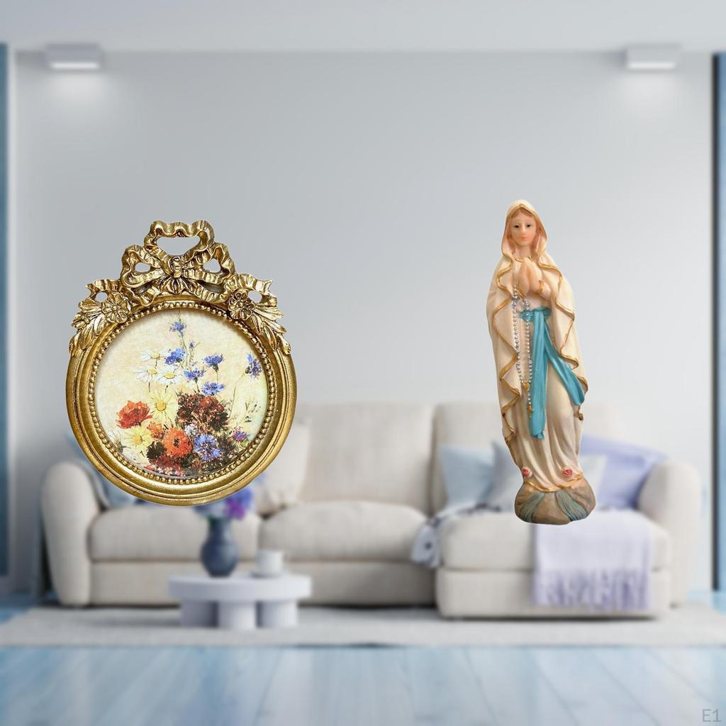 Ornate European Desktop And Wall Display Frame for Decorative Artwork Blessed Sculpture Resin Statue