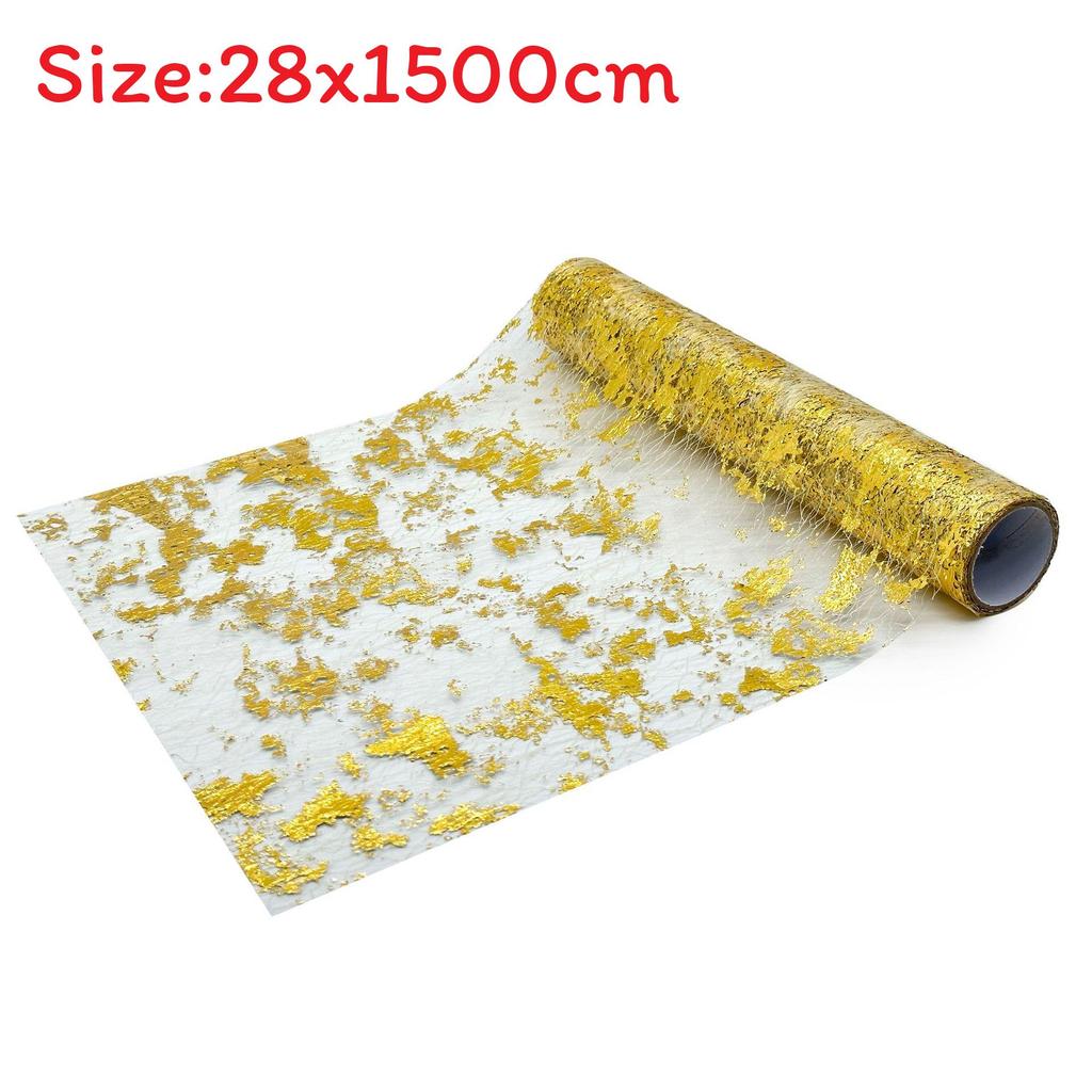 Luxurious Gold Mesh Tablecloth Roll Perfect For Weddings And Holiday Parties