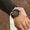 Salvatore Marra Men's Limited Edition Solar-Powered Radio-Controlled Chronograph Watch, Black and Pink Gold, SM14117-PGBK