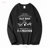 Never Underestimate An Old Man Who Flew In A F4 Phantom Aircraft Veteran T Shirt Long or Short Sleeves Vintage Washed Stretched