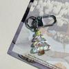 1/5/6Pcs Cute Transparent Christmas Tree Keychains Colorful Dotted Design For Bag Decor Holiday Gifts Daily Use