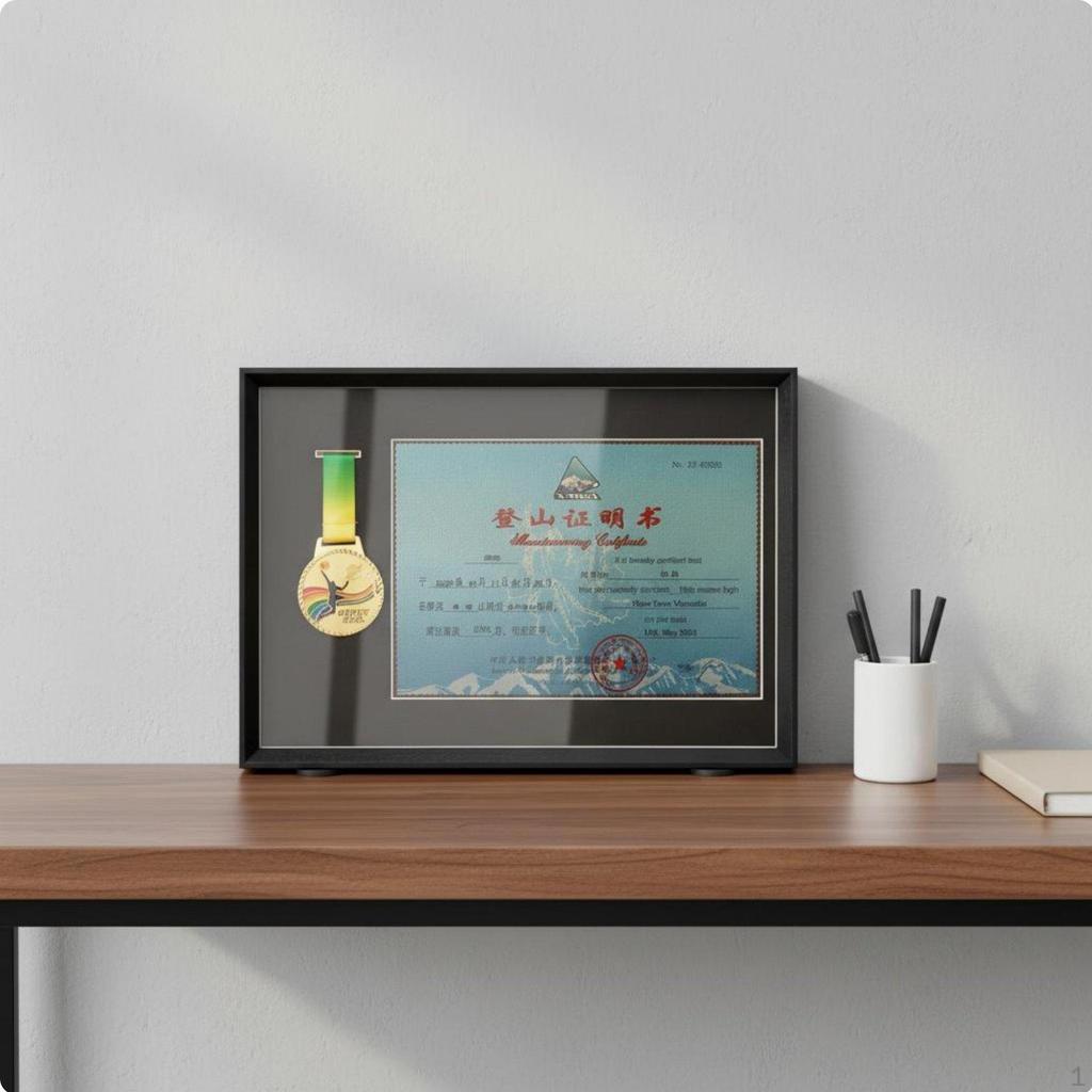 Medaillen-Display-Rahmen Hohe Klarheit Panel Abstand Herausforderung Halter Ideales Geschenk Sportauszeichnung