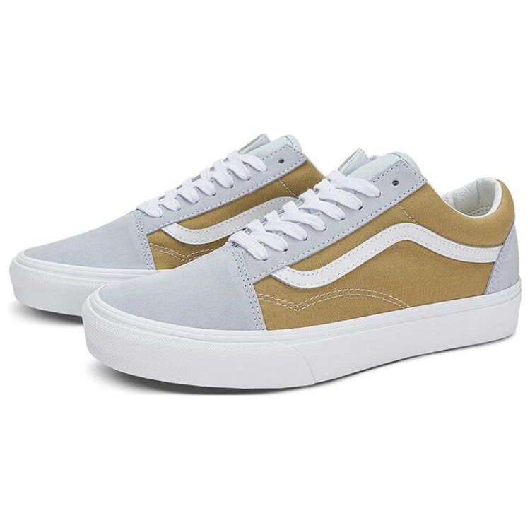 Vans Old Skool Retro Low Top Skateschuhe Unisex Sneaker Weiß Braun VN0A5KRSC30