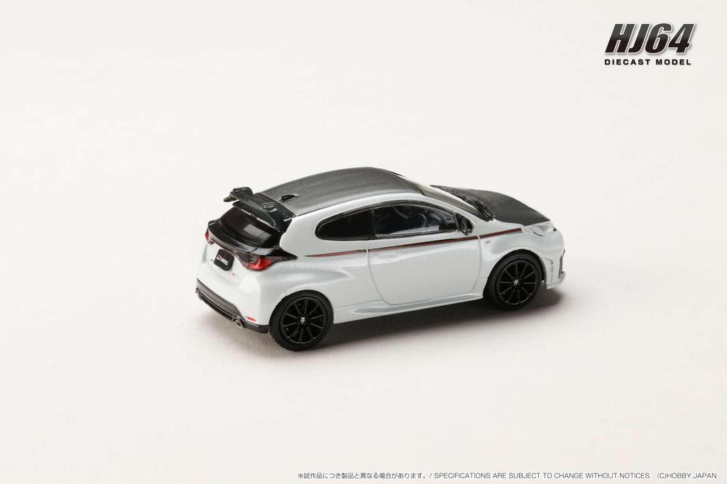 Toyota GR Yaris RZ High Performance 2024 Custom Version Platinum White Pearl Mica 1/64 /