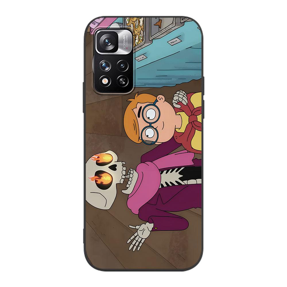 Anime Grimsburg Case for Xiaomi Redmi 10 10C 12C 9 Prime 9C 9A 12 10A 9T K40 Pro Black Soft TPU Mobile Phone Bag Cover