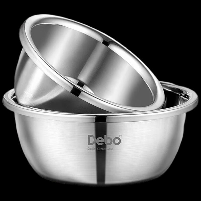 DePBO Laurent Stainless Steel Mixing Bowl & Colander Set