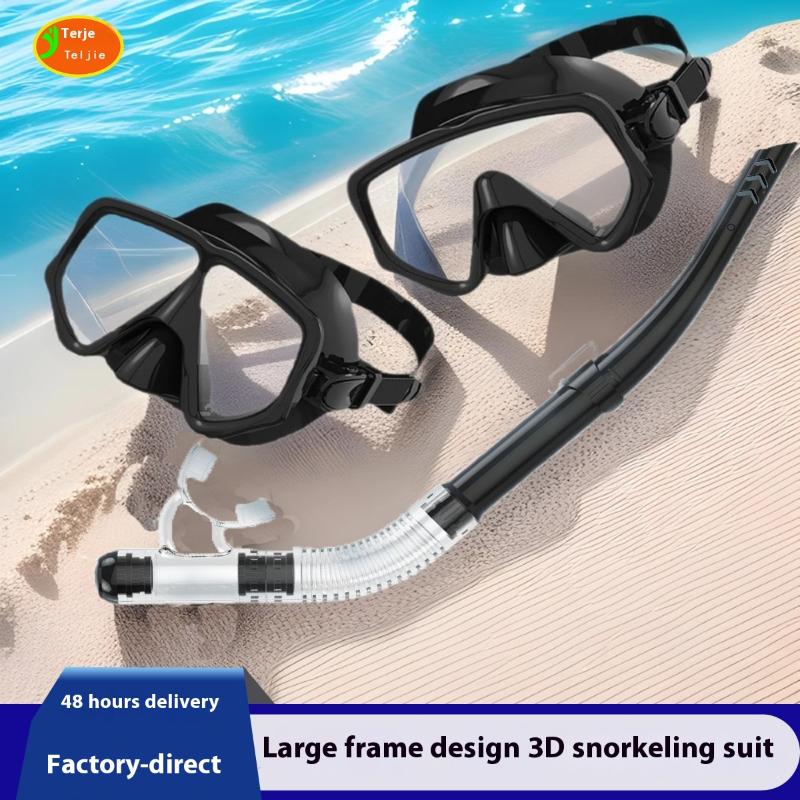 1Pc Swimming Goggles Underwater Snorkeling Mask Waterproof Breathing Diving Snorkeling Mask No Leaking With Breathing Tube