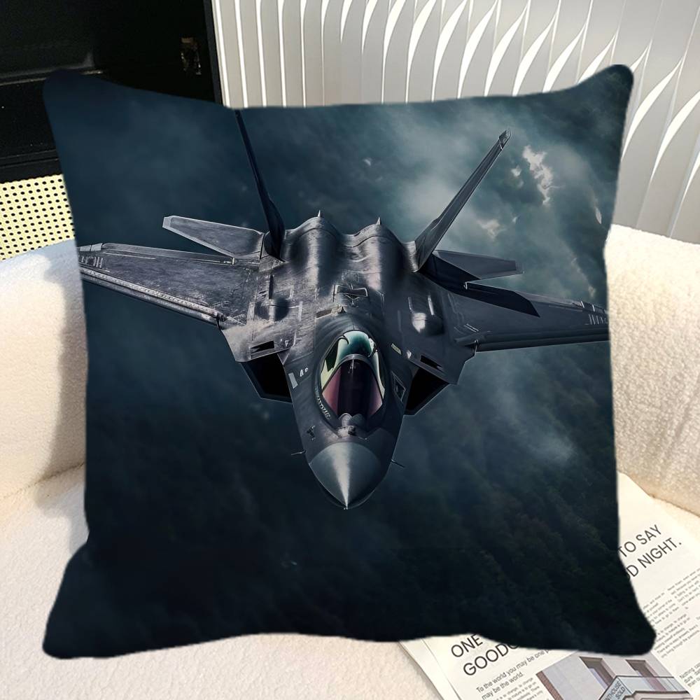 Combat Aircraft F Fighter Eurofighter Typhoon V Airplane Pillow Case Square Sofa Leisure Comfort Cushion Car Home Decoration