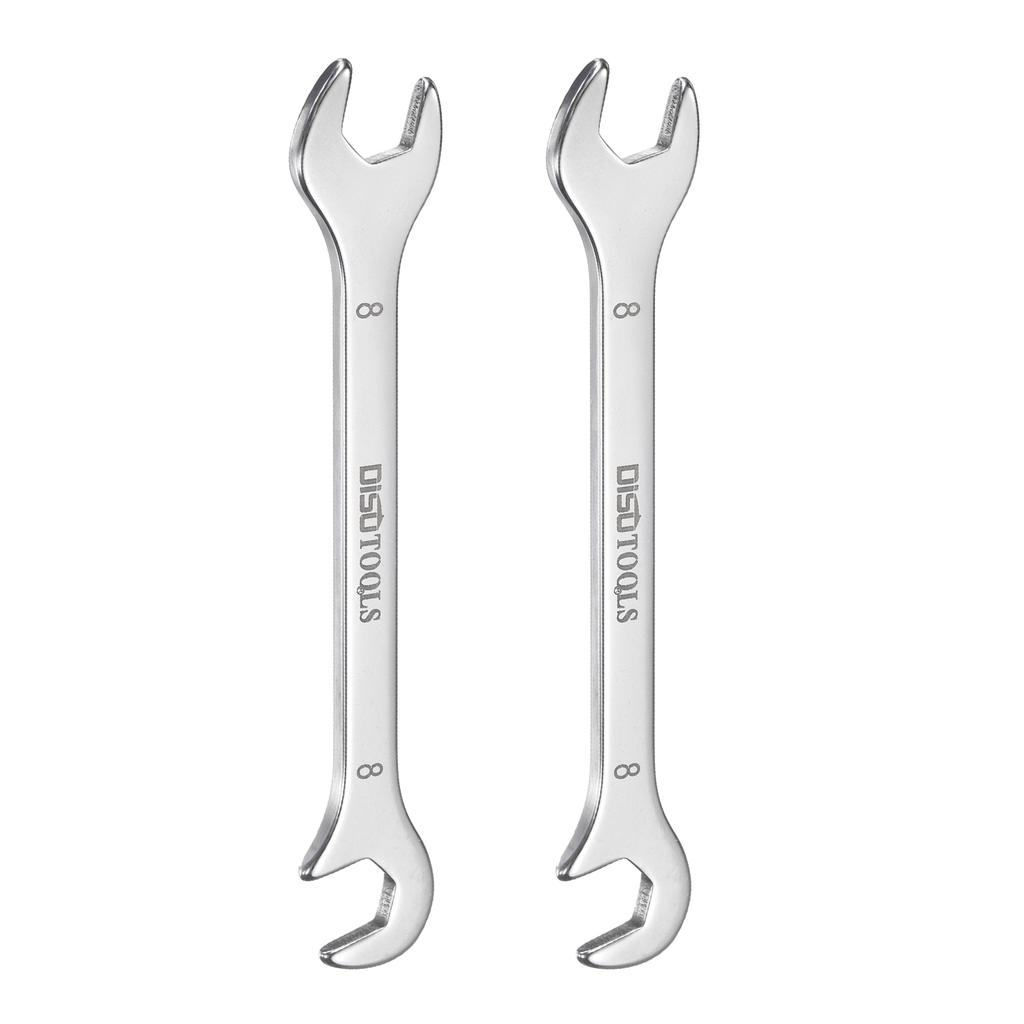 Uxcell Super-Thin Open End Wrench 5mm-11mm Metric Double Open-End Wrench with 15°and 75° Angled for Auto Repairs Home Projects