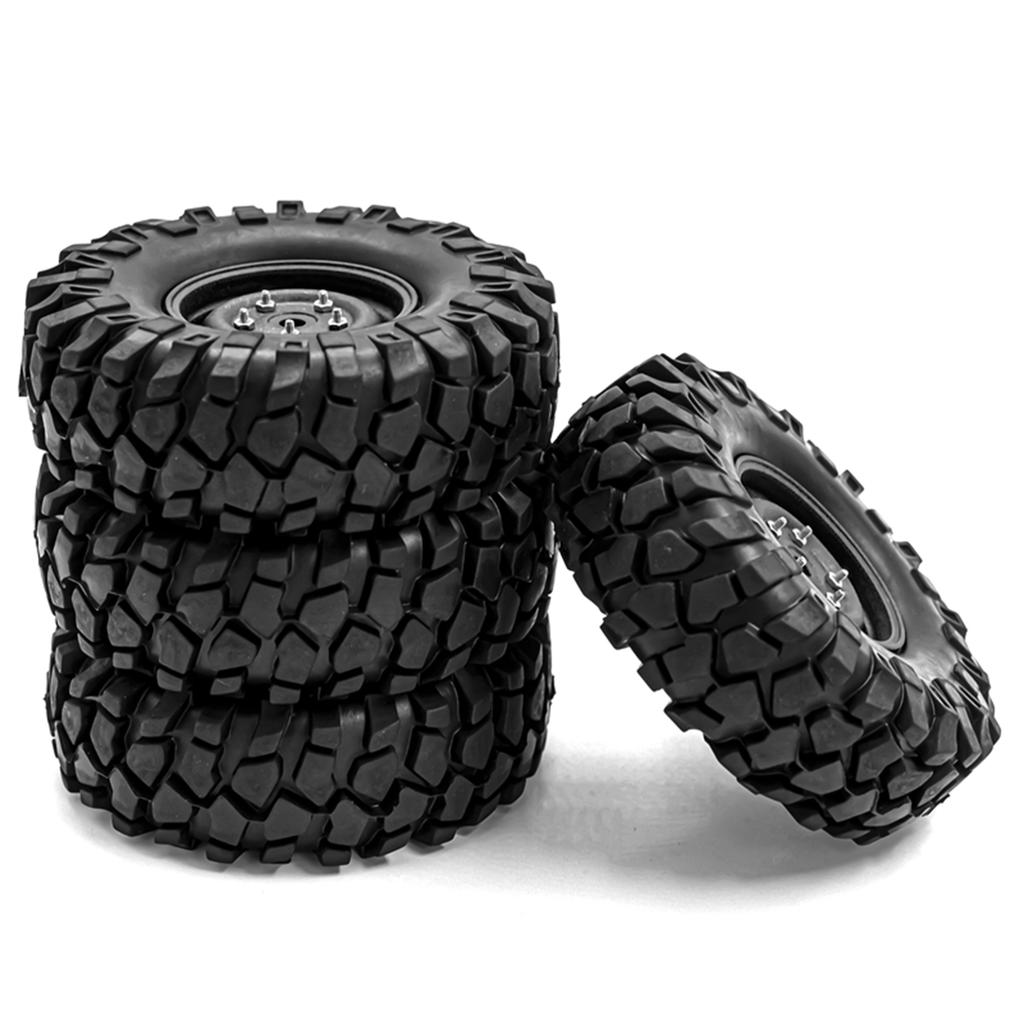 RC Crawler Rubber Tires RC Car Tires with Wheel Rims Replacement for 1 10 Traxxas TRX 4  Axial SCX10 90046 90047 CC10