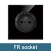 2022 New Black Glass Panel USB Wall Socket EU, Push Wall Switch with LED Indicator Light, UK 13A Wall Socket Switches