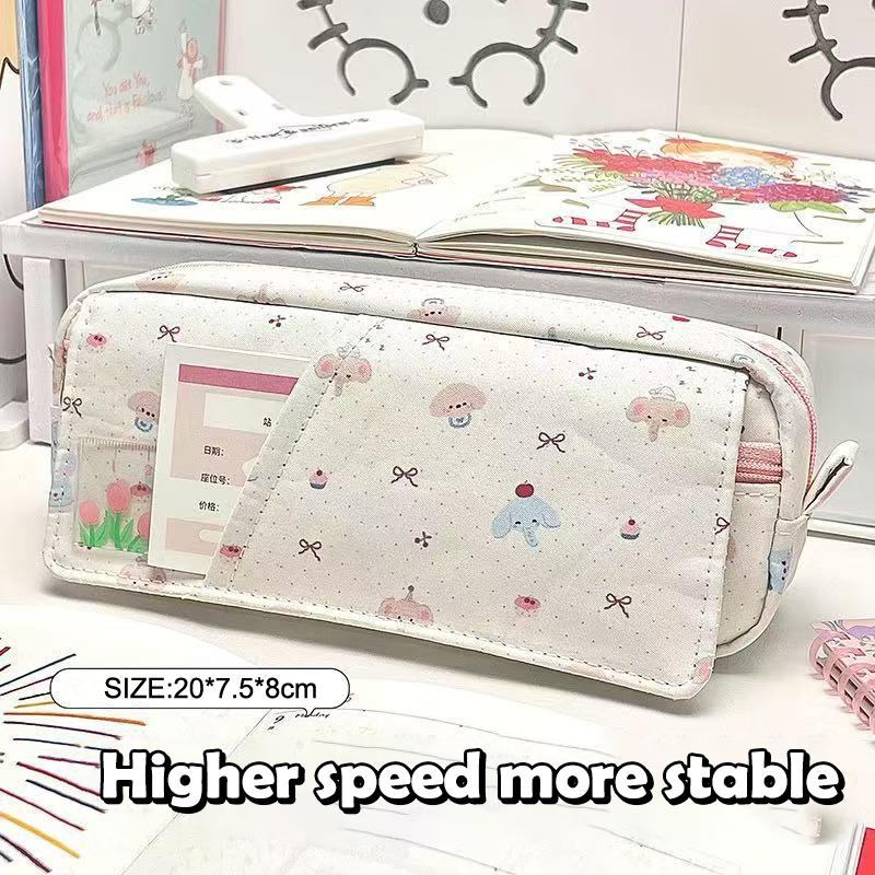 

Мультяшный пенал Китти для карандашей, студенческий многофункциональный пенал, милая коробка для хранения канцелярских принадлежностей, пенал большой вместимости