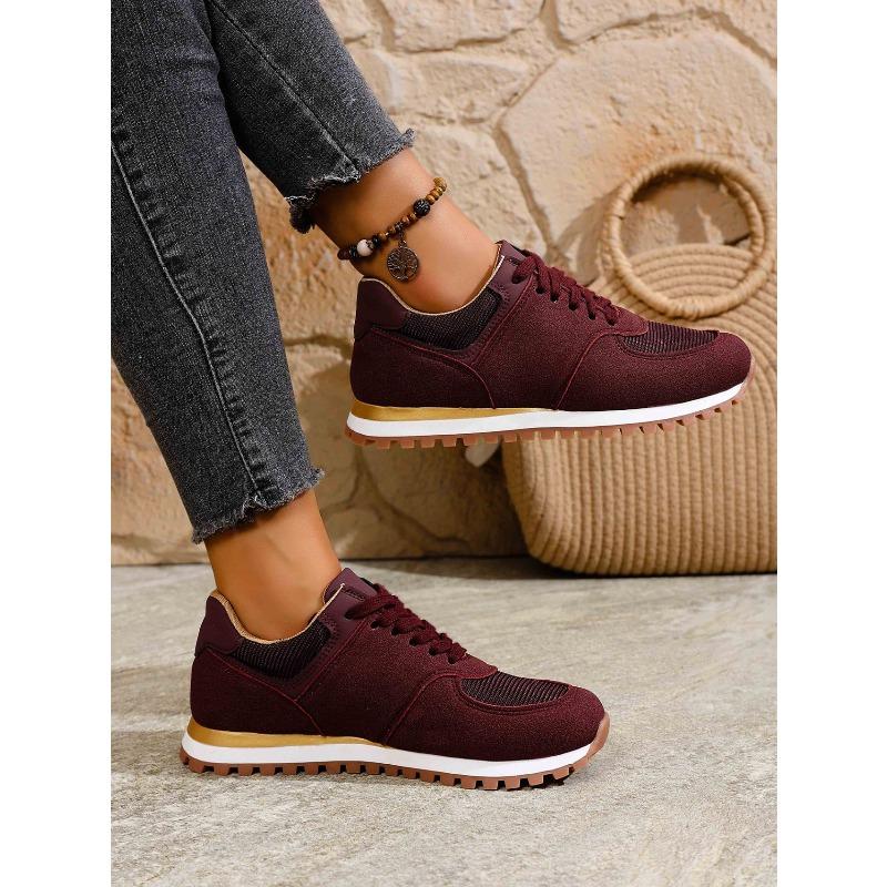 Jesień 2025 Nowe sznurowane wygodne buty do biegania damskie w dużych rozmiarach lekkie codzienne sportowe oddychające pojedyncze buty