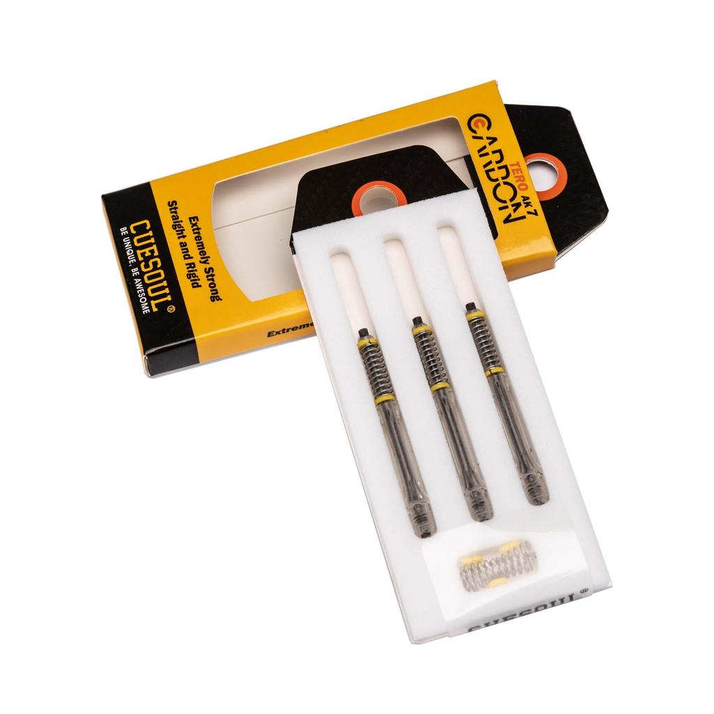 CUESOUL TERO System A/B/C/D/E/F/G/H AK7 Carbon Dartschaft mit integriertem, teleskopierbarem Slim-Schaft, 3er-Set (CS-AK7+1TXE40)