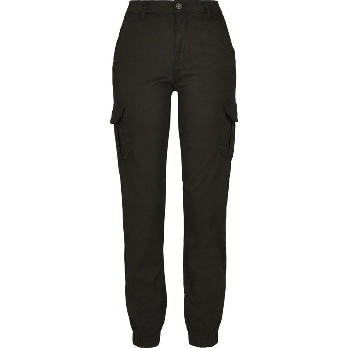 Pantalon Femme - Urban Classic - Cargo - Taille Haute - Noir - Poignets Élastiques
