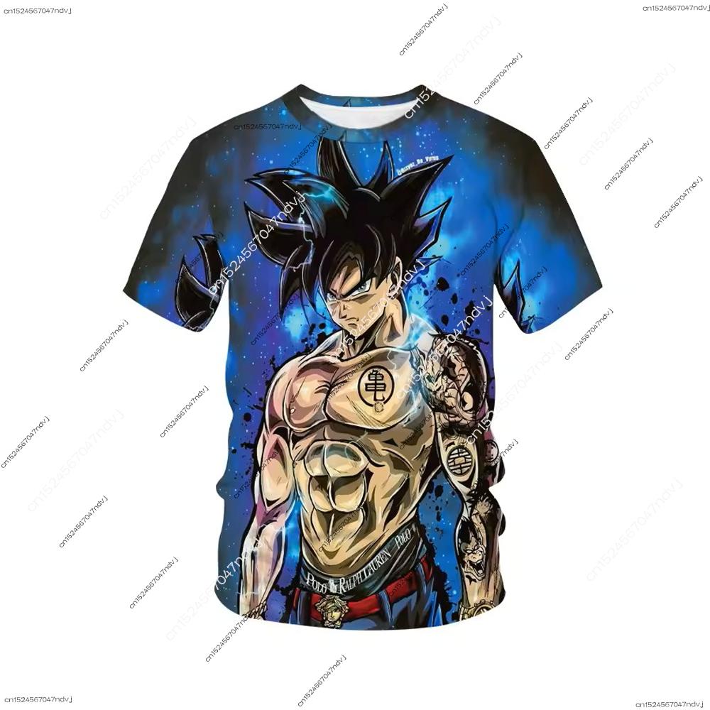 Trendy Frontline Zomer Casual Mode 3D Print T-shirt Japanse Anime Dragon Ball Super Goku Kinderen Rolspel Kleding 140