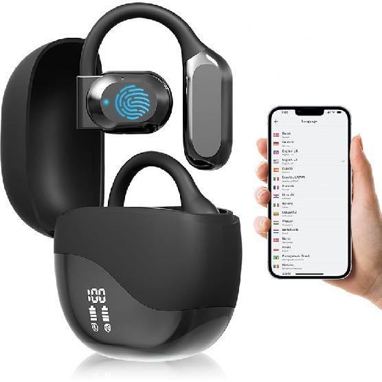 Ai Translating Earbuds, Wireless Bluetooth AI Translation Earbuds Real Time Language Translator, Ear Pod Translator, 144 Languages & Accents