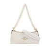 [Pre-Owned] Charlotte 25 Gold Logo Chain Zipper Pocket Crocodile Pattern Leather Pillow Bag - Excellent #ZFWDKN