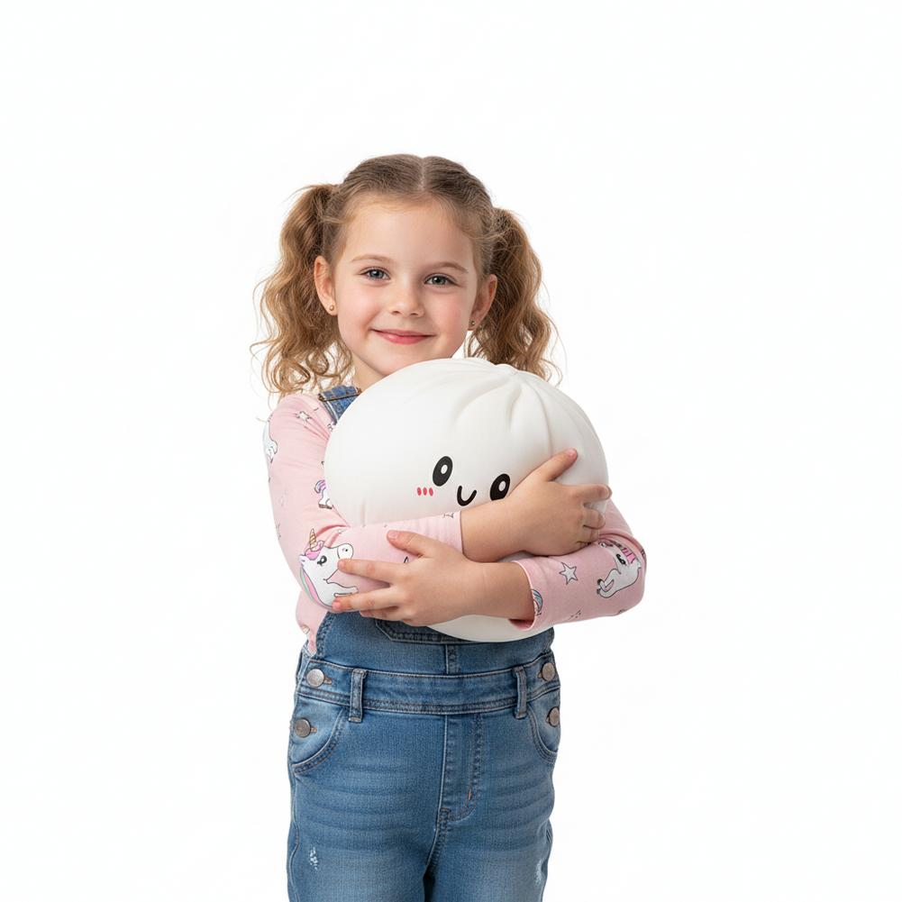Cute Giant Dumpling Plush Pillow Soft PET Stuffed Squishy Toy Hug Companion Home Sofa Bed Decor Stress Relief Toy for Kids Adult
