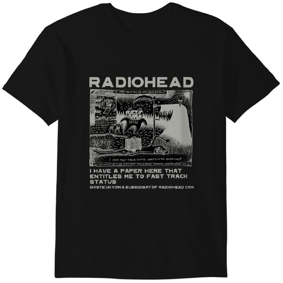 

Винтажная унисекс футболка Radiohead Rock Band, футболка Radiohead, классическая футболка мужская - черная S