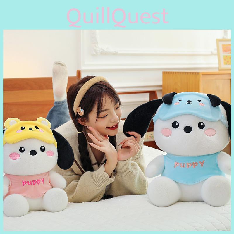 Cute And Soft Pochacco Dog Plush Toy Cartoon Doll For Girls With Eye Mask Feature