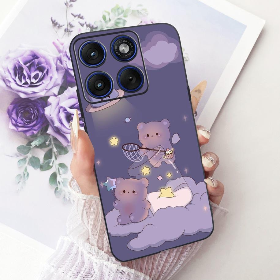 6.7" For Motorola Edge 70 Phone Case Luxury Dragon Cartoon Cover Soft Black Silicone Shell For Motorola Edge70 Moto X70 Air Etui