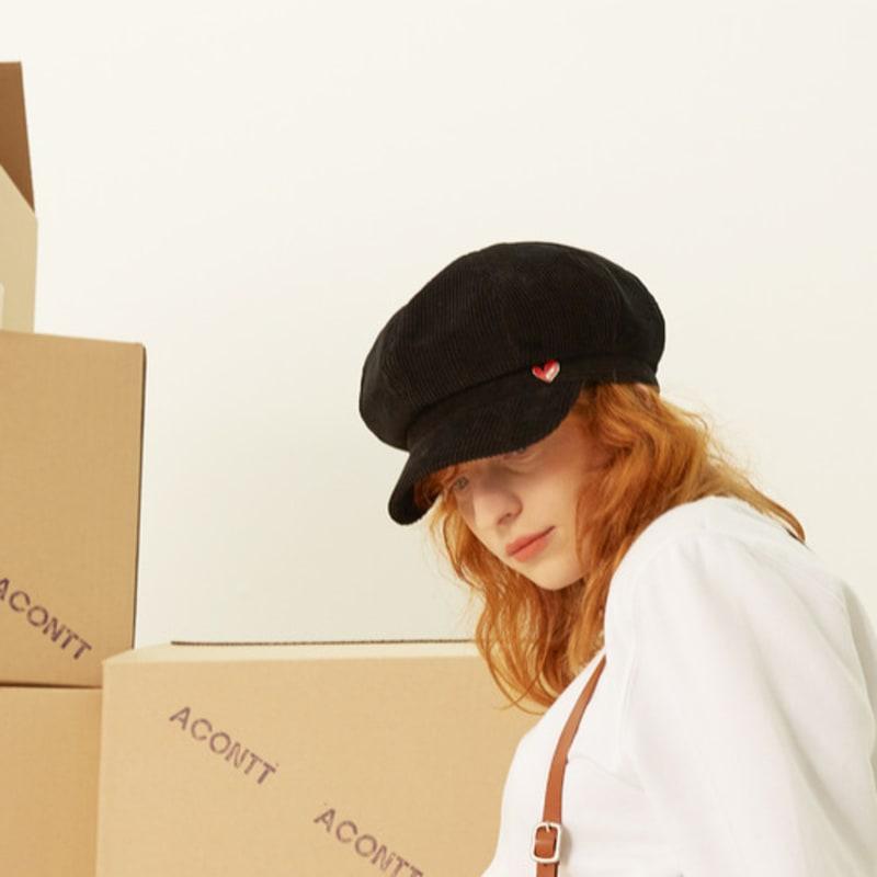 

ACONTT Cotton Corduroy Cap - BLACK BLACK
