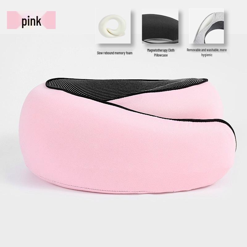 Memory Foam U-Shaped Travel Pillow - Neck Support for Naps & Airplane Comfort