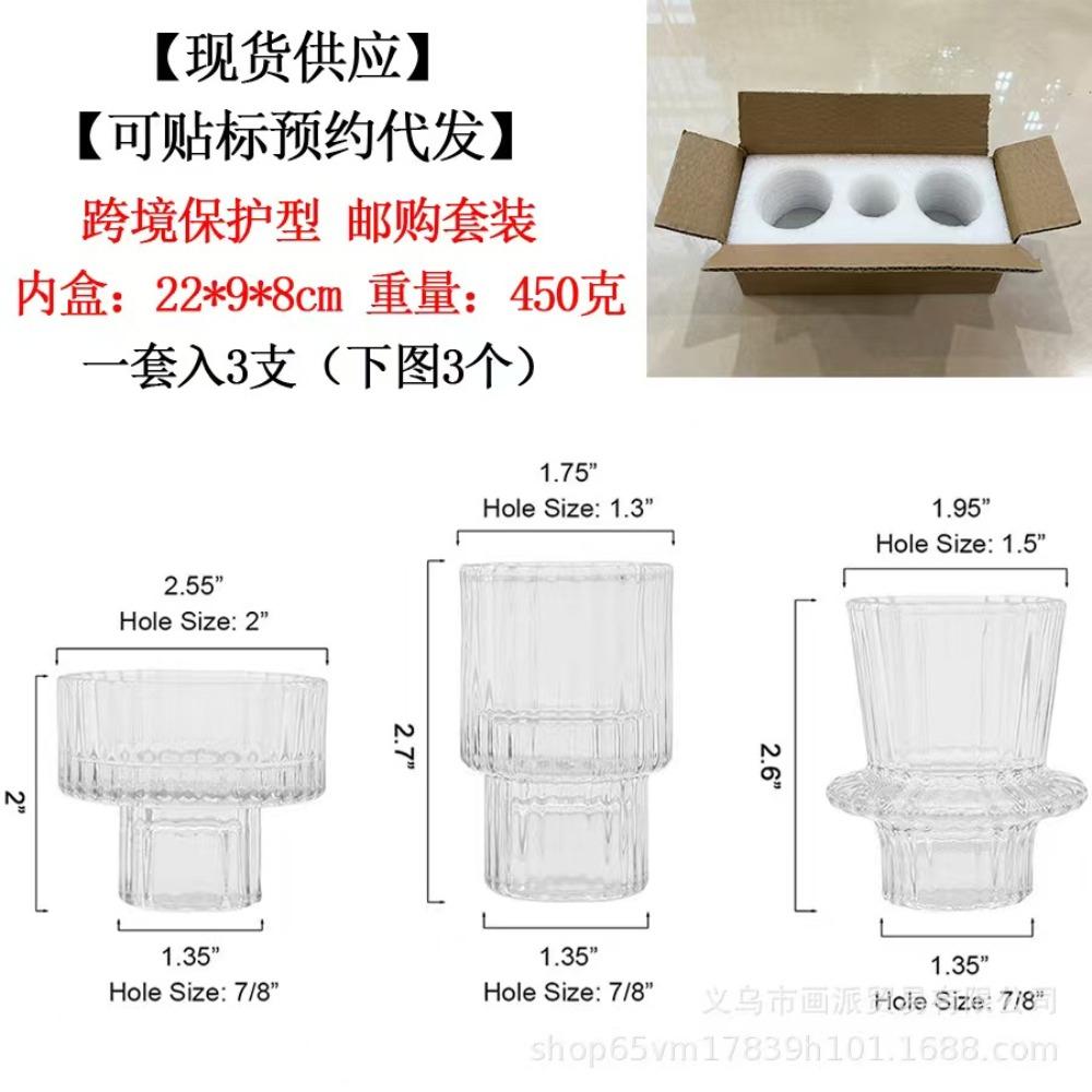 

Glass Candlestick Holders Tealight Candle Holders for Table Centerpieces, Wedding Decor and Dinner Party (3 Pcs, Green)