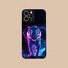 Tiger Neon Mobile Cell Phone Case for iPhone 17 16 15 14 13 12 11 X XR XS Air Pro Max Plus Mini Clear Colorful Cover Cover